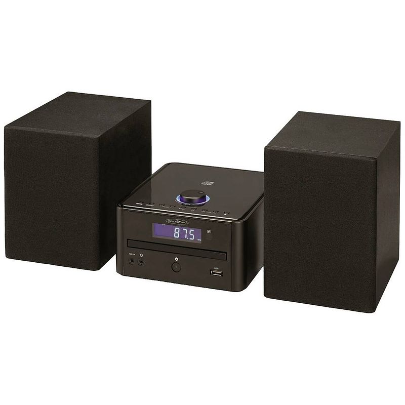 Foto van Reflexion hif79fm stereoset fm, bluetooth, usb, mp3, cd, aux incl. afstandsbediening, incl. luidspreker zwart