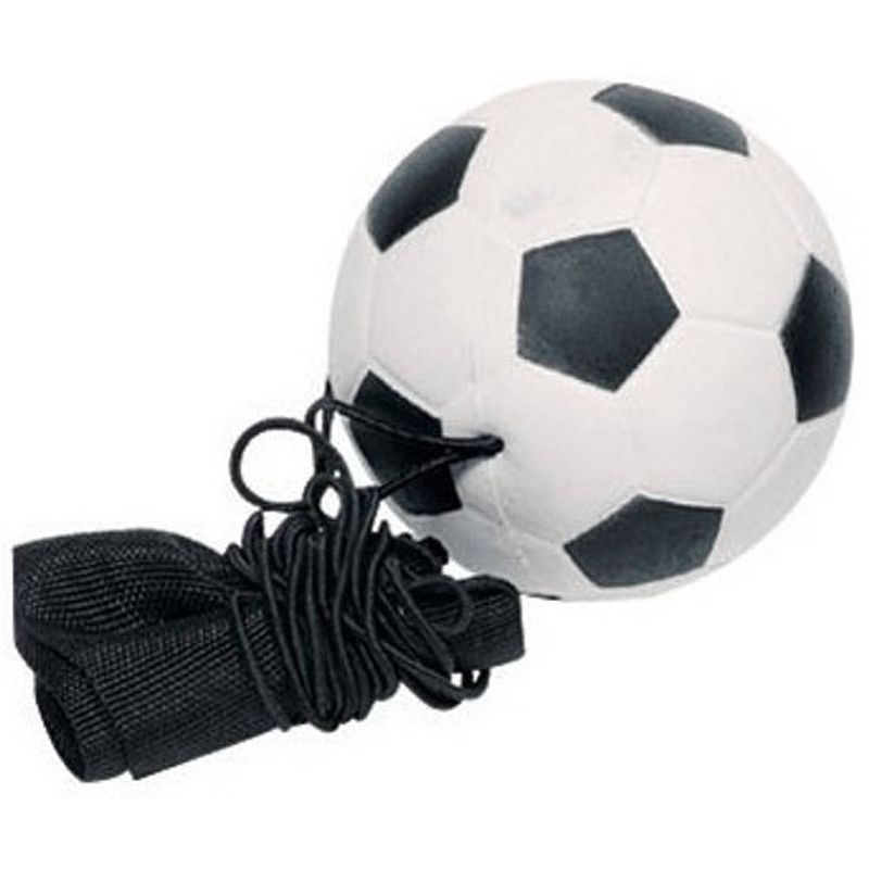 Foto van Toys pure voetbal aan armband 6,3 cm zwart