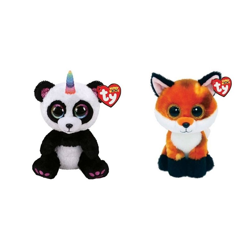 Foto van Ty - knuffel - beanie boo'ss - paris panda & fox