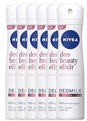 Foto van Nivea deo beauty elixir sensitive anti-transpirant spray voordeelverpakking