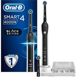 Foto van Oral-b elektrische tandenborstels smart 4 4000n zwart - 3 poetsstanden