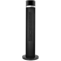 Foto van Ventilator - aigi islo - 35w - tafelventilator - staand - rond - mat zwart - kunststof