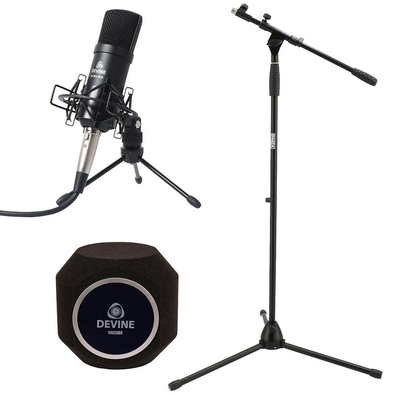 Foto van Devine m-mic xlr bk - bax advised set - studio vocal