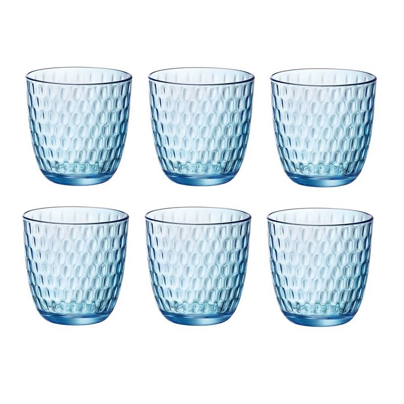 Foto van Bormioli rocco glazen slot blauw 290 ml - 6 stuks