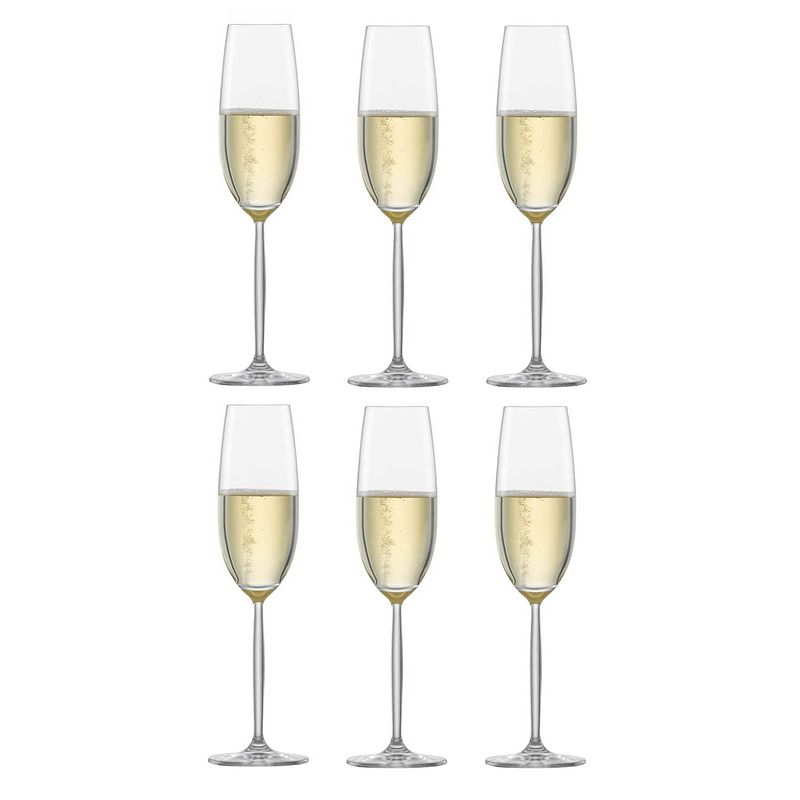 Foto van Schott zwiesel champagneglazen diva 220 ml- 6 stuks