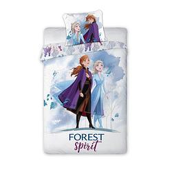 Foto van Disney dekbedovertrek frozen forest spirit 140 x 200 cm wit