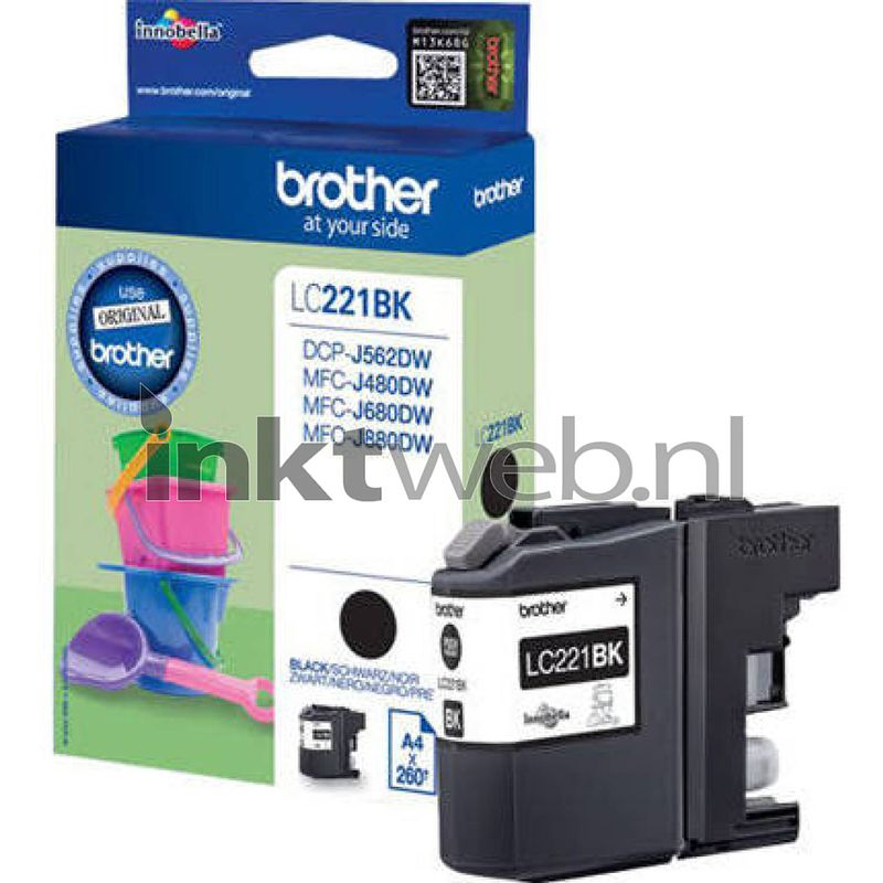 Foto van Brother lc-221bk zwart cartridge