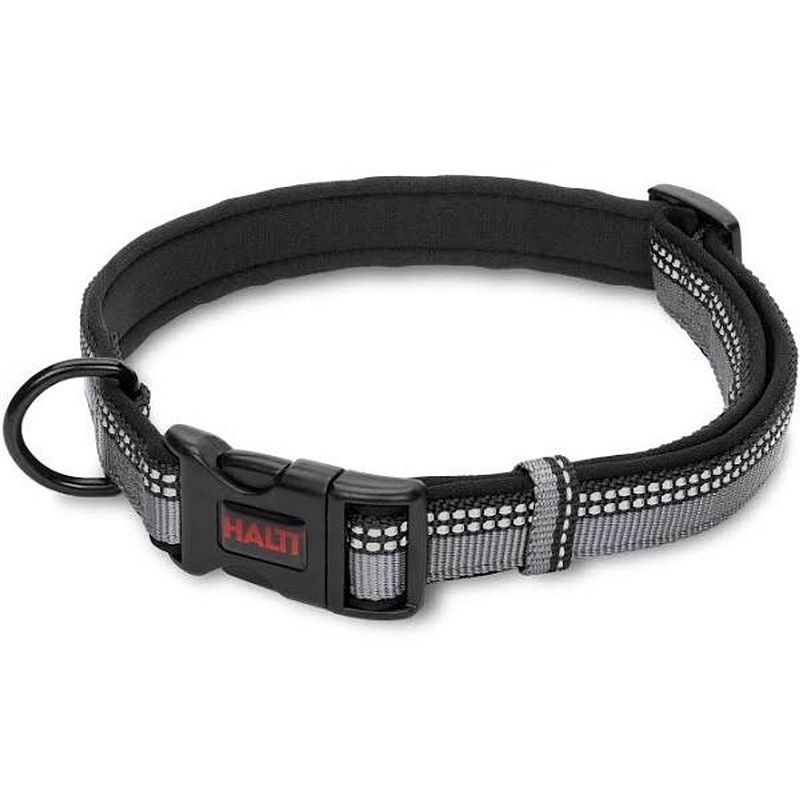 Foto van Halti halsband reflecterend 20-30 cm nylon zwart/grijs