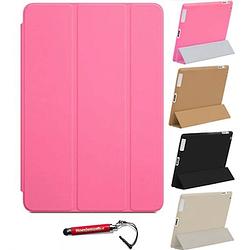 Foto van Ipad air 1 smart cover roze / vouw hoesjes apple ipad air 1 / vouw hoesje ipad air 1 - ipad hoes, tablethoes