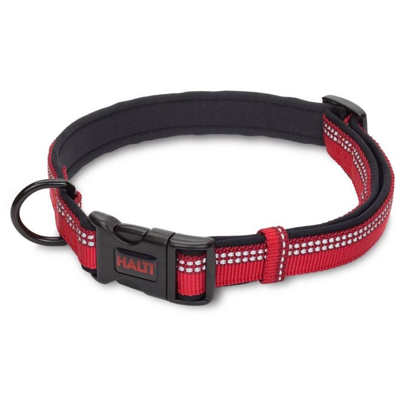 Foto van Halti halsband reflecterend 35-50 cm nylon rood