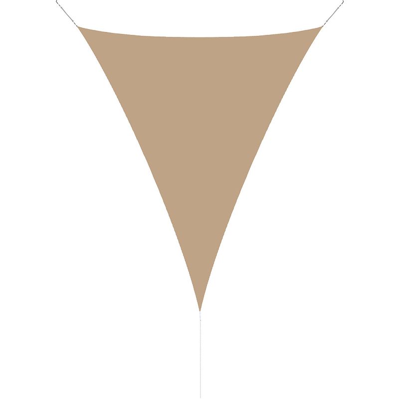 Foto van Hanse® schaduwdoek driehoek gelijkbenig waterdoorlatend 2,5x2,5x3,5 m zand