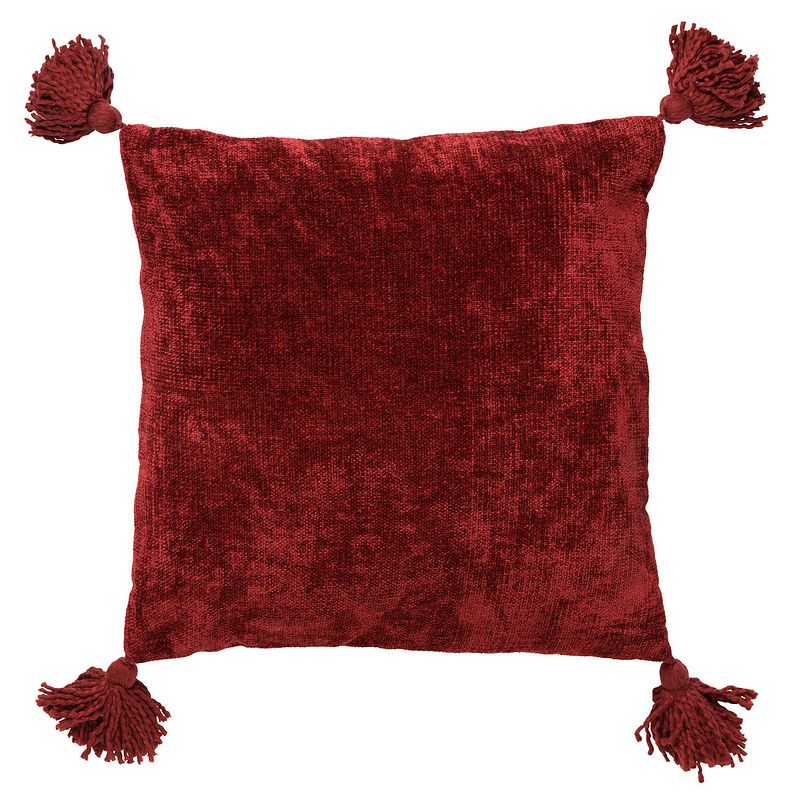 Foto van Dutch decor nino - sierkussen van katoen 45x45 cm merlot - rood - rood