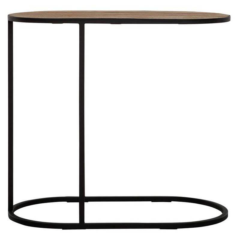 Foto van Dtp home laptop table terra natural,60x65x35 cm, oval, recycled tea...