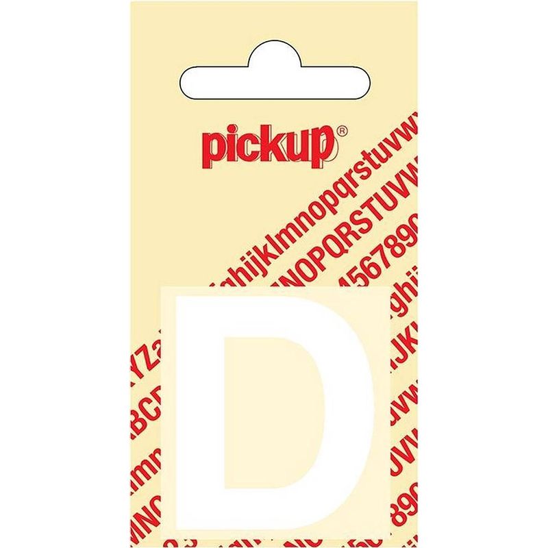 Foto van Plakletter helvetica 40 mm sticker witte letter d