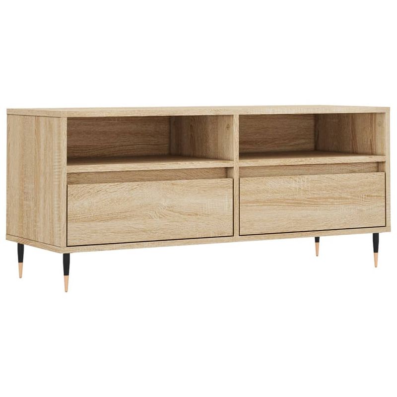 Foto van Vidaxl tv-meubel 100x34,5x44,5 cm bewerkt hout sonoma eikenkleurig