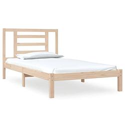 Foto van The living store bedframe - modern - houten bedframe - 205.5 x 105.5 x 31 cm - massief grenenhout