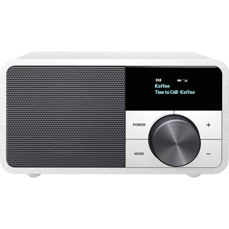 Foto van Sangean genuine mini ddr-7 tafelradio dab+, vhf (fm) aux, bluetooth zilver