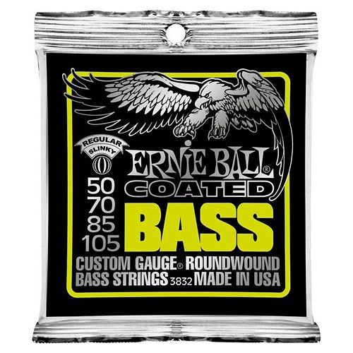 Foto van Ernie ball 3832 coated bass regular slinky 50 - 105 snarenset