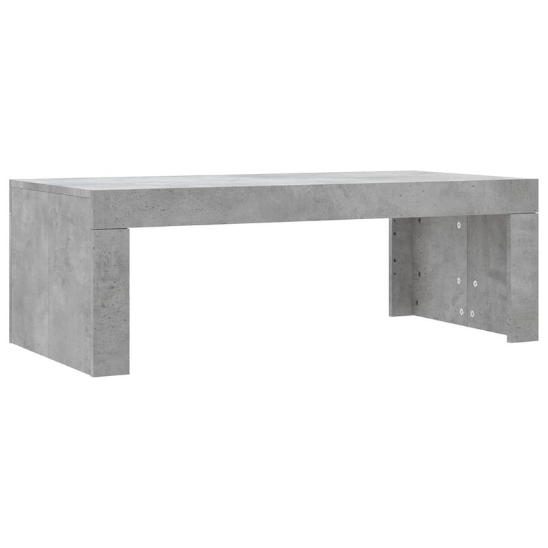 Foto van Vidaxl salontafel 102x50x36 cm bewerkt hout betongrijs