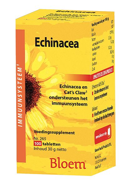 Foto van Bloem echinacea tabletten
