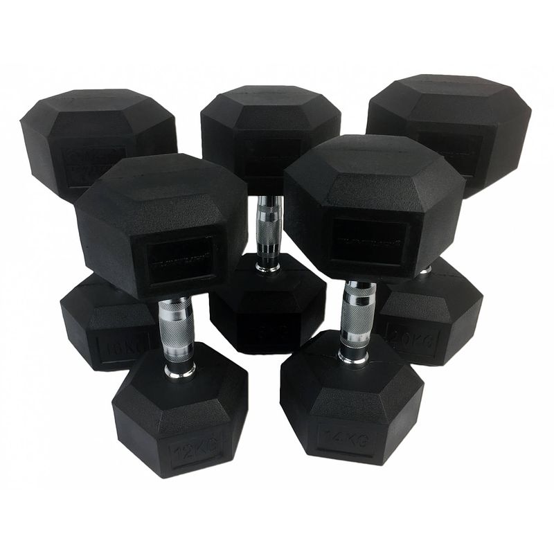 Foto van Tunturi hexa dumbbellset - 12-20 kg (160 kg)