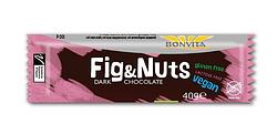 Foto van Bonvita fig & nuts dark chocolate bar