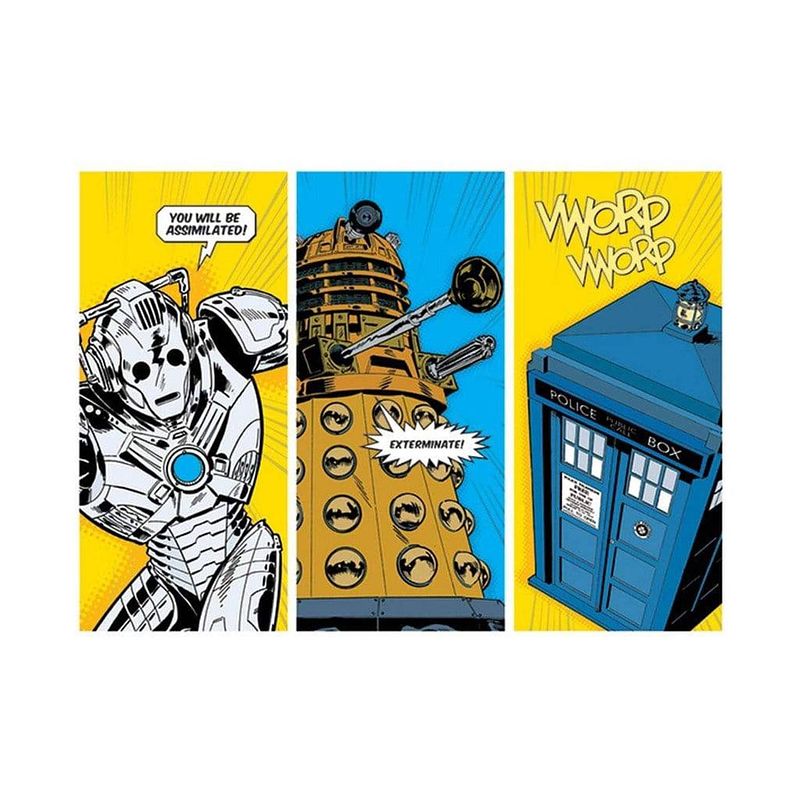 Foto van Pyramid doctor who comic sections kunstdruk 80x60cm