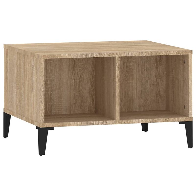 Foto van The living store salontafel sonoma eiken - industriële stijl - 60 x 50 x 36.5 cm