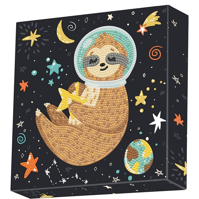 Foto van Diamond dotz sloth universe diamond painting, 1.870 dotz, 22x22 cm