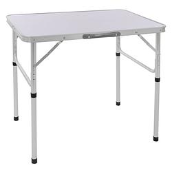 Foto van Campingtafel opvouwbaar 75x55x68 cm zilver/wit aluminium ml-design