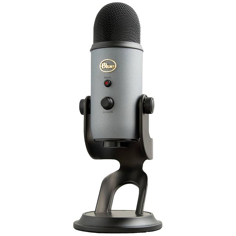 Foto van Blue microphones yeti pc-microfoon grijs kabelgebonden, usb