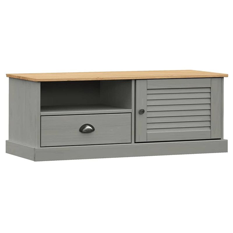 Foto van The living store vigo houten tv-meubel - 106 x 40 x 40 cm - grijs