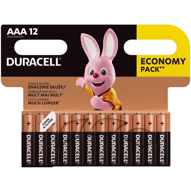 Foto van Duracell econnomy pack aaa - 12 stuks