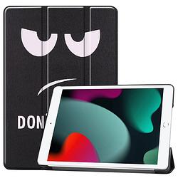 Foto van Basey ipad 10.2 2020 hoes book case hoesje - ipad 10.2 2020 hoesje hard cover case hoes - don'st touch me