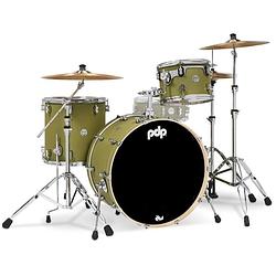 Foto van Pdp drums pd805424 concept maple finish ply satin olive 3d. shellset