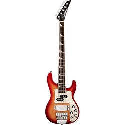 Foto van Jackson x series concert bass cbxnt dx v fireburst 5-snarige elektrische basgitaar