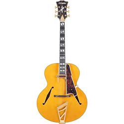 Foto van D'sangelico excel style b amber semi-akoestische gitaar met deluxe hardshell koffer