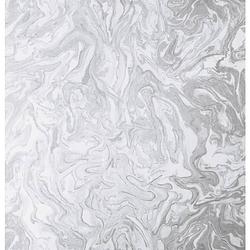 Foto van Dutch wallcoverings behang liquid marble grijs