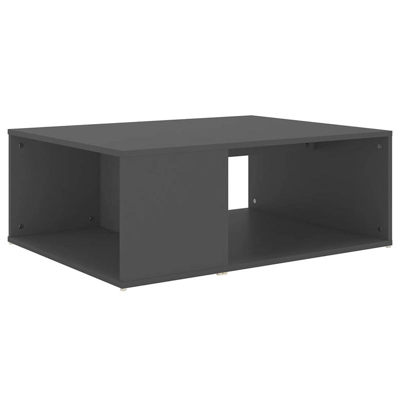 Foto van Vidaxl salontafel 90x67x33 cm spaanplaat grijs