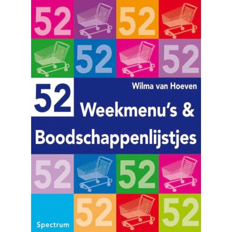 Foto van 52 weekmenu's en boodschappenlijstjes