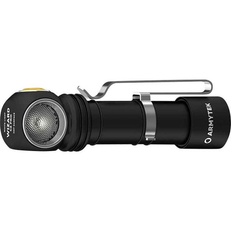 Foto van Armytek wizard c2 pro magnet warm handlamp werkt op een accu led met magneethouder 2500 lm 4800 h 65 g