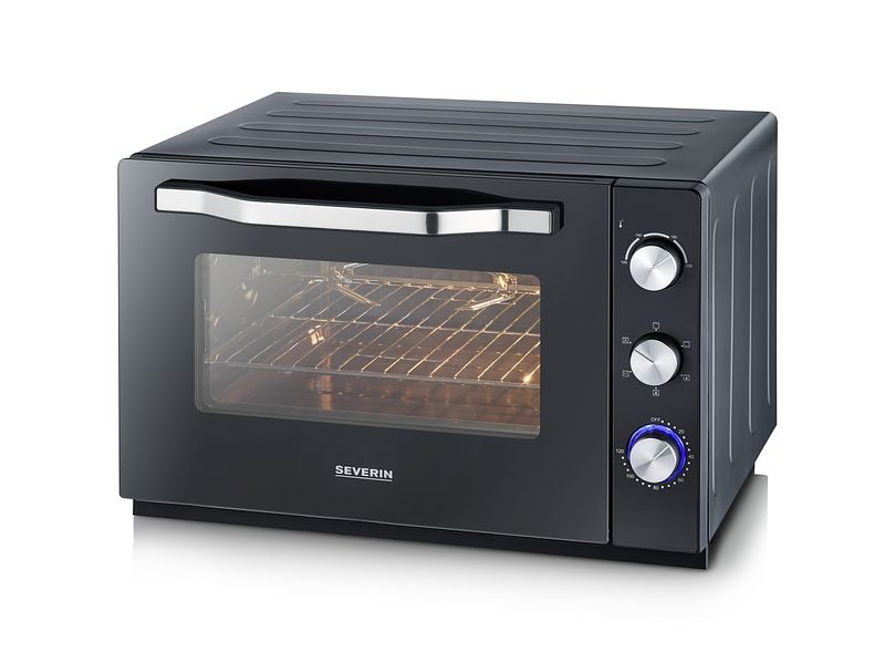 Foto van Severin 2073 mini-oven timerfunctie, grillfunctie, met pizzasteen 60 l