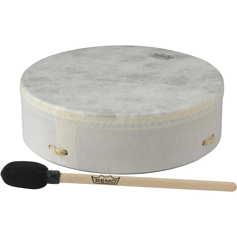 Foto van Remo e1-0312-00 buffalo drum standard 12 inch handtrommel met mallet