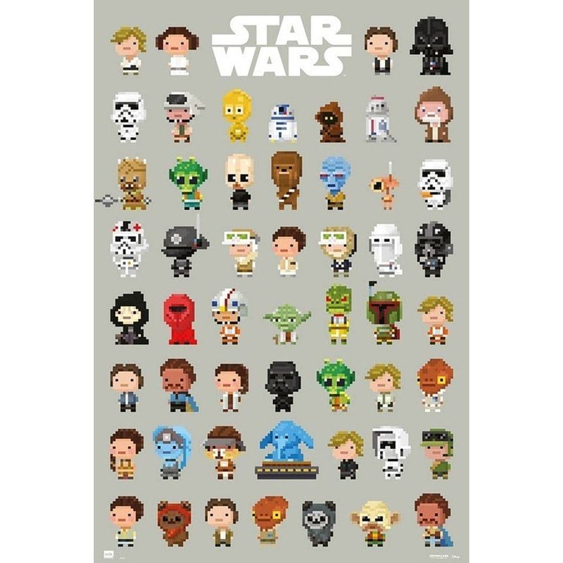 Foto van Grupo erik star wars 8-bit characters poster 61x91,5cm