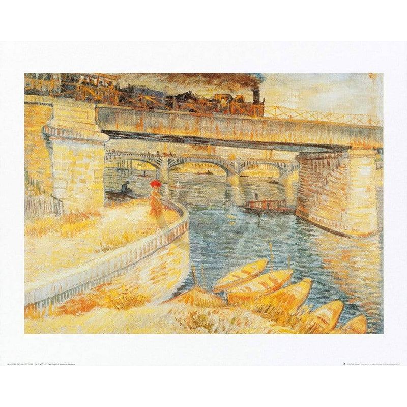 Foto van Vincent van gogh - il ponte di asnieres kunstdruk 50x40cm