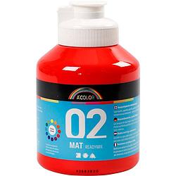 Foto van Packlinq school acrylverf mat. rood. matt. 500 ml/ 1 fles