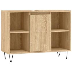 Foto van The living store badkaast - - 80 x 33 x 60 cm - sonoma eiken