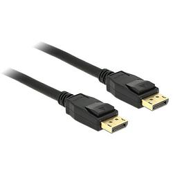 Foto van Delock displayport aansluitkabel displayport stekker, displayport stekker 5.00 m zwart 83808 vergulde steekcontacten displayport-kabel