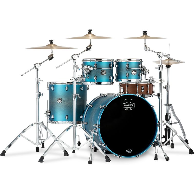 Foto van Mapex se529xbpt saturn evo. birch stage rock exotic azure burst 4d. shellset