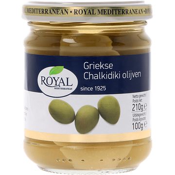 Foto van Royal mediterranean griekse chalkidiki varieteit olijven 210g bij jumbo